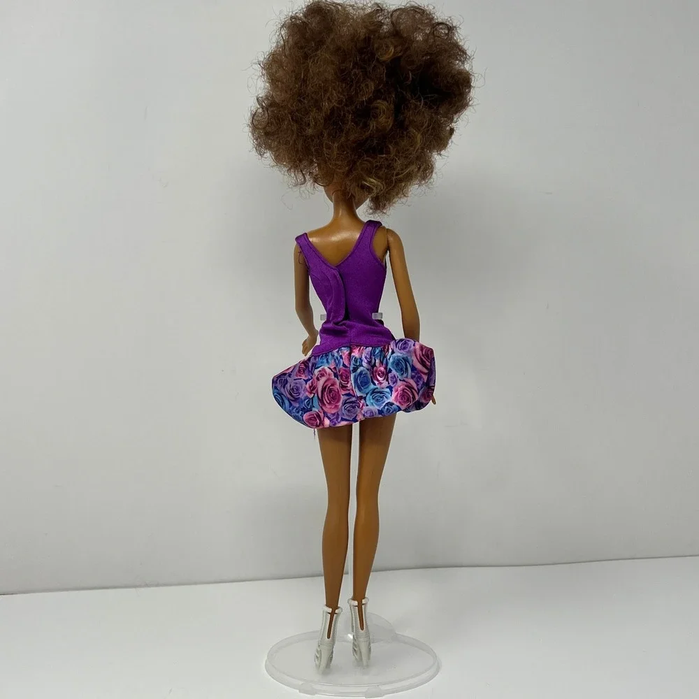 Barbie My Scene Madison‎ Doll 12 Inch Purple Floral Dress White Heels 1999